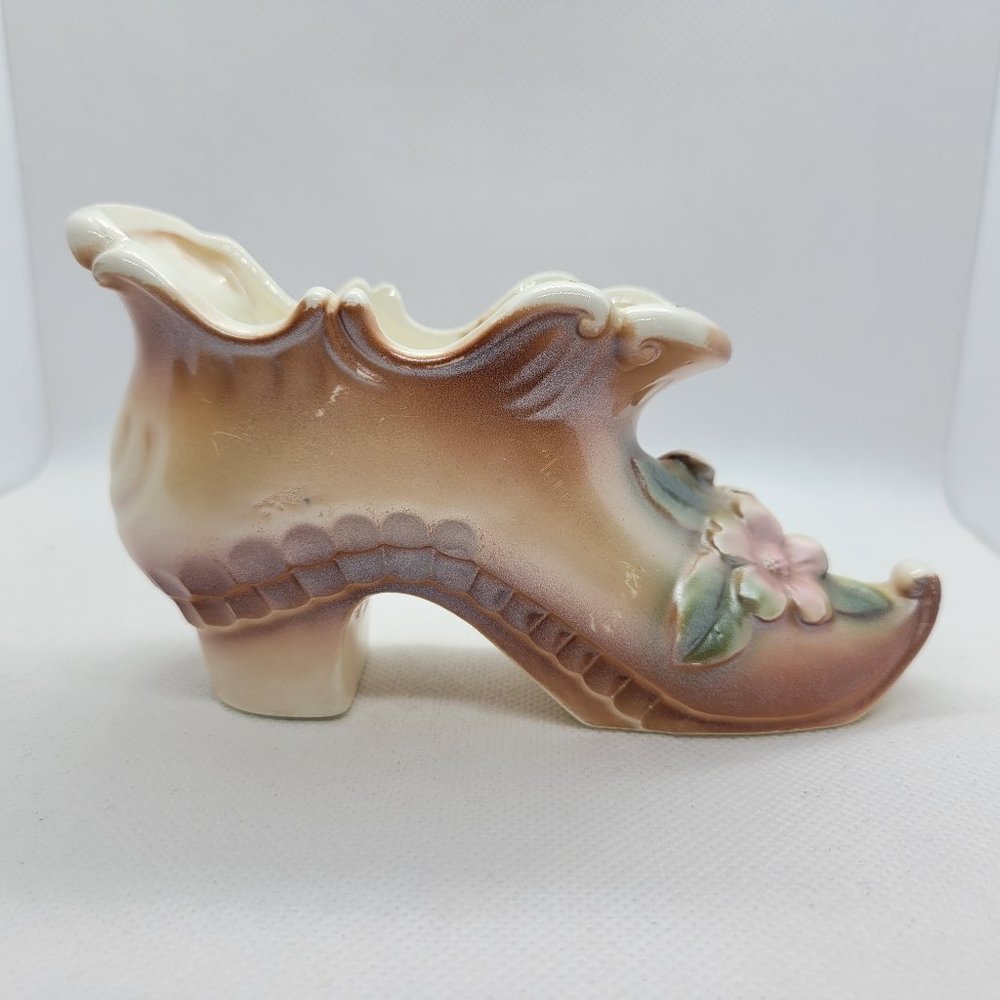 VTG Victorian Shoe Planter Container Japan